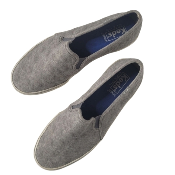 Keds Womens Grey Slip On Sneakers Size 8 - Picture 2 of 5